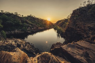 Sunrise Edith Falls in northern Australia, Australia
