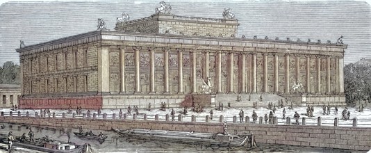 The Old Museum of Berlin, built by Schinkel, view from the Lustgarten, around 1895, Germany