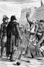 The surrender of the garrison during the Franco-Spanish conquest of Menorca from its British