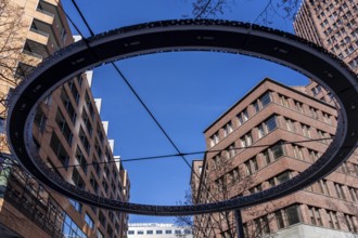 Round street lighting at Potsdamer Platz, Alte Potsdamer Straße, Berlin, Germany