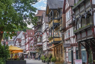 Half-timbered idyll of the old town of Bad Sooden, Allendorf, Bad Sooden district, townscape,