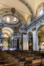 Interior view, Cathedral, Cathédrale Sainte-Réparate de Nice, Old Town, Nice, Alpes Maritimes,