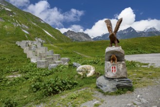 Historical border fortification from the Second World War WW II 2 on the border between France at