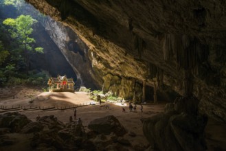 Temple in a stalactite cave, Phraya Nakhon Cave, Khao Sam Roi Yot National Park, Hua Hin, Prachuap