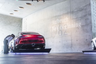 Mercedes-AMG GT Concept from 2017. The Mercedes-Benz Museum in Stuttgart presents a journey through