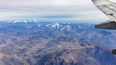 Flight from Lima to Cusco, Andes, Peru