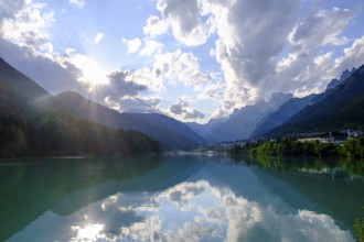 Reservoir, Lago di Santa Caterina, Auronzo di Cadore, Dolomites, Trentino, Italy