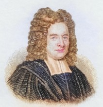 Humphrey Prideaux, 1648 To 1724. English theologian and orientalist, coloured woodcut from Crabbe's
