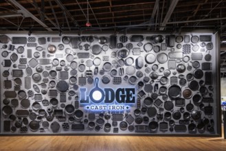 Display inside the Lodge Museum of Cast Iron and factory store in South Pittsburg, Tennessee, USA