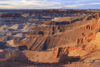 Colorful deposits of the Chinle Formation exposed at Little Painted Desert County Park near