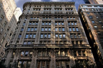 Decorative terracotta façade in French Renaissance style, New York City, USA