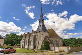 The Notre-Dame church in Alluyes, Centre-Val de Loire, France