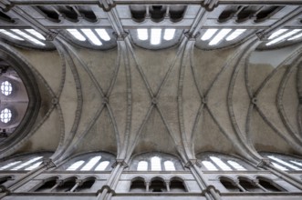 Ceiling, Church ceiling, Interior view, Cathedral Église Notre-Dame, Épernay, Champagne, Marne,