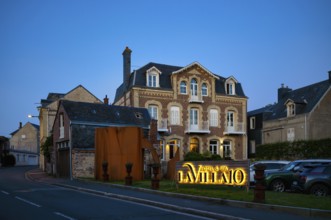 Hotel La Villa 10, blue hour, evening, dusk, Étretat, Normandy, Seine-Maritime, France