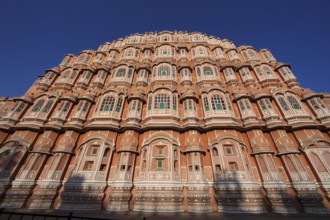 Hawa Mahal or Palace of the Winds in the old city centre, Jaipur, Rajasthan, India