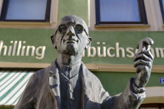 Cucumber Alex, monument, Coburg, Upper Franconia, Franconia, Bavaria, Germany