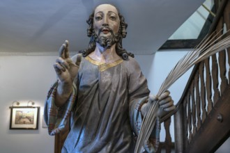 Palmesel, created in 1767, detail of Jesus, Städtisches Museum, Krummebergstr. 30, Überlingen,