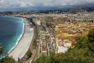 Panorama, Nice, Alpes Maritimes, Provence Alpes Cote d'Azur, French Riviera, South of France,