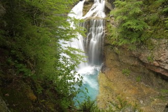The Cascada de la Cueva waterfall in Ordesa y Monte Perdido National Park, Spain