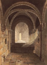 Saxon Chapel of Conisbrough Castle, medieval fortress in Conisbrough, South Yorkshire, England. The