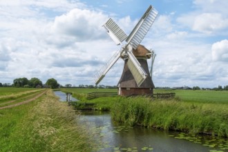 Mill 't Witte Lam, polder mill, Zuidwolde, province of Groningen, Netherlands