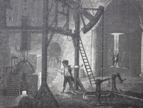 Humphrey Potter, the alleged inventor of the automatic control of a steam engine, 1712, digitally