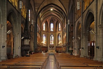 Interior of the Saint-Jacques church in Pau, Pyrenees, France