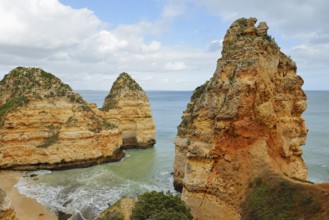 Rock formations on the coast, Ponta da Piedade, Lagos, Algarve, Portugal