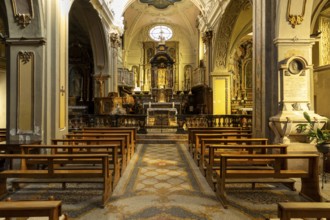 Interior view of the church Parrocchia S.Ambrogio, Omegna, Province of Novara, Piedmont, Italy