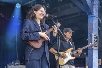 The German-Iranian singer Mina Richman live at the Orange Blossom Special Festival, Beverungen,
