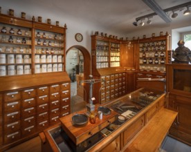 Pharmacy, furnishings from around 1840, Stadtmuseum, Seetorstr. 3, Radolfzell, Baden-Württemberg,