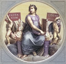 Philosophy, symbolic representation in the Vatican, after a painting by Raphael, Rome, Italy