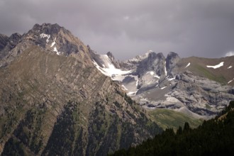 Mountain landscape in the Valle de Otal near Torla-Ordesa, Spain