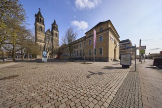 Cathedral Museum Ottonianum Magdeburg, cathedral, museum, bare wintry trees, general architecture,