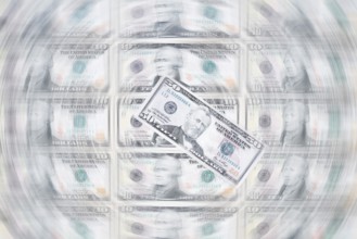 US dollar notes, 10 dollars, 50 dollars, banknotes