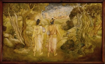 Temple of the sacred Tooth Relic or Sri Dalada Maligawa, Painted panel depicting the history of the