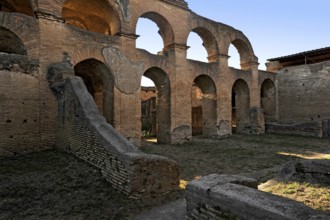 Ruins of the Baths of the Seven Sages, Terme dei Sette Sapienti, Roman bathhouse, ancient port city