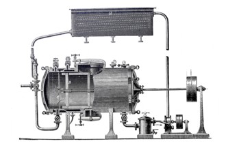 Malt production, pneumatic malting plant with germination drums, Maschinenfabrik Germania,