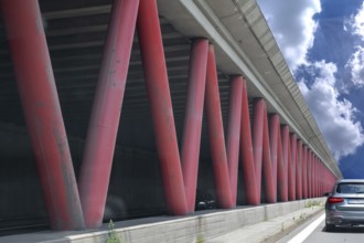 Gallery on the Ravensburg bypass on the A 89 motorway, Baden-Württemberg, Germany