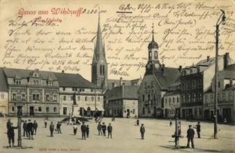 Historical postcard, picture postcard, Wilsdruff, Saxony, Germany, digitally enhanced reproduction