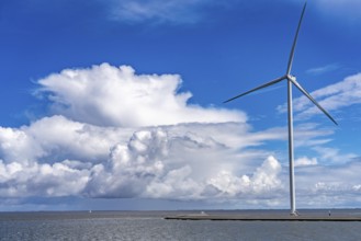 Strekdammen Wind Farm, wind farm at the seaport of Eemshaven in the Netherlands, built on offshore