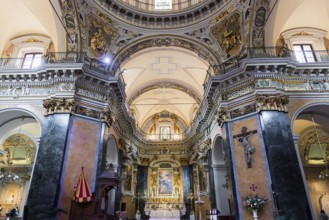 Interior view, Cathedral, Cathédrale Sainte-Réparate de Nice, Old Town, Nice, Alpes Maritimes,