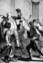 The people forced Louis XVI to wear the red cap in 1792. This made the revolutionary fervour and