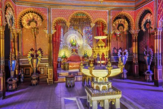 Interior of the Moorish Kiosk in the park of Linderhof Palace, Ettal, Ammertal, Upper Bavaria,