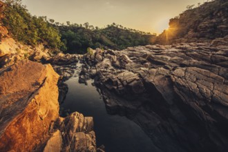 Sunrise Edith Falls in northern Australia, Australia