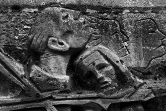 Bittermark memorial, memorial site, detail of the relief, artist Karel Niestrath, Dortmund, Ruhr