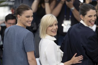 Cannes, France - 15.5.2024: Angelina Woreth, Mélanie Laurent and Joséphine Japy during the