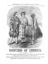 Costumes of America, the fashion from America, title page of a book, around 1860, published by