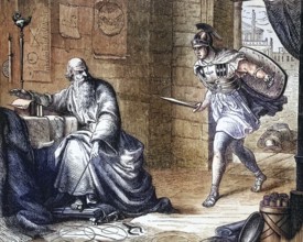 The death of Archimedes, Greek mathematician, physicist, engineer, inventor and astronomer in 212