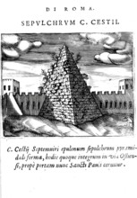 La Sepoltura di Cesto, Cestius Pyramid, Pyramid of Caius Cestius, Rome, Italy, Historical,
